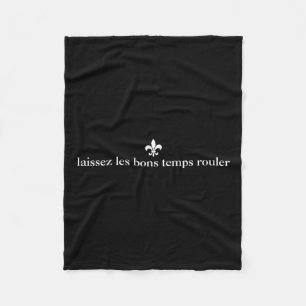 Laissez Les Bon Temps Rouler Minimalist Mardi Gras Fleece Deken