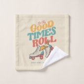 LAISSEZ LES BONS TEMPS ROULER 80s RETRO ROLLER SKA (Gant de toilette)