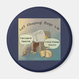 Laissez les chiens endormis Rick London Magnet de