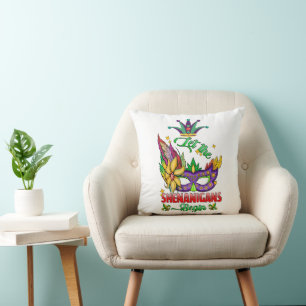 Laissez les frénésies commencer Coussin de Mardi G