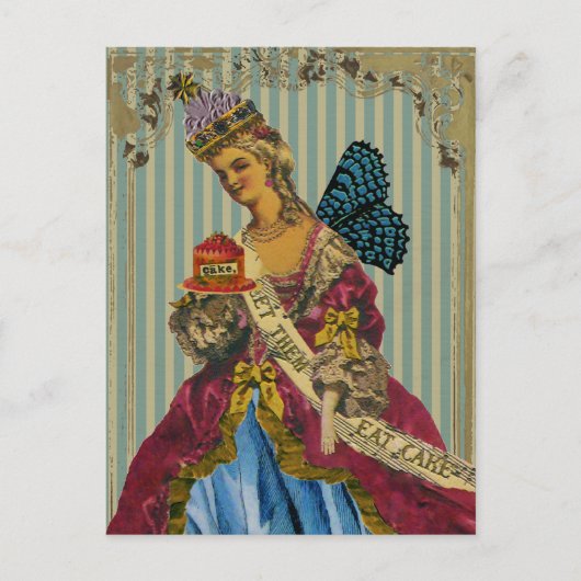 Laissez-Les Manger Du Gâteau ~ Carte Postale / Inv (Devant)