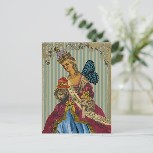 Laissez-Les Manger Du Gâteau ~ Carte Postale / Inv (Debout devant)
