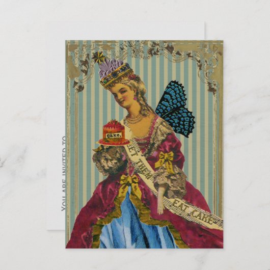 Laissez-Les Manger Du Gâteau ~ Carte Postale / Inv (Devant / Derrière)