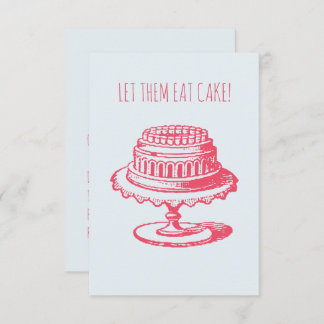 Laissez-Les Manger Du Gâteau Invitations De Fête A
