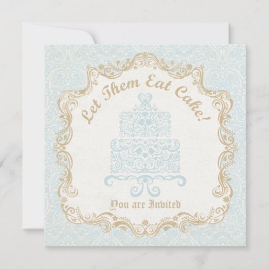 Laissez-les manger une invitation au gâteau (Devant)