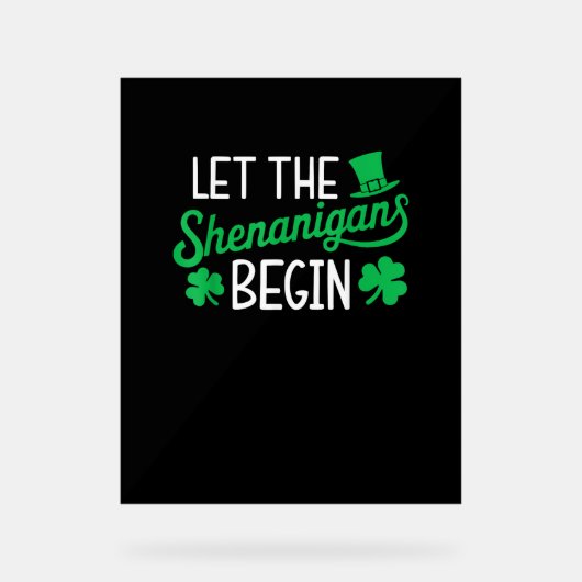 Laissez Les Shenanigans Commencer Drôle Shamrocks  (Recto)