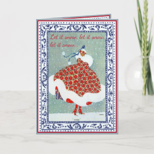 Laissez lui neiger carte de Noël