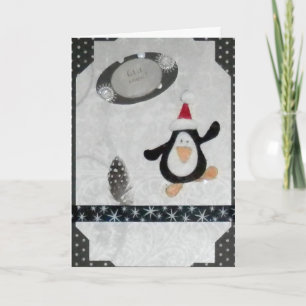 Laissez lui neiger ! Carte de voeux de Noël de