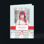 Laissez lui neiger carte de voeux de photo de<br><div class="desc">Envoyez vos salutations 2014 de Noël à vos amis et famille utilisant ce lunatique, carte de voeux de vacances d'amusement. Laissez-la neiger ! Les bonhommes de neige mignons et l'annonce molle de conception de flocon de neige un contact de fantaisie à votre carte de voeux entièrement personnalisée de photo de...</div>