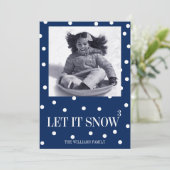 Laissez lui neiger carte photo de vacances de Noël (Debout devant)