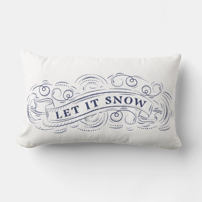 Laissez lui neiger coussin d'accent de vacances (Recto)