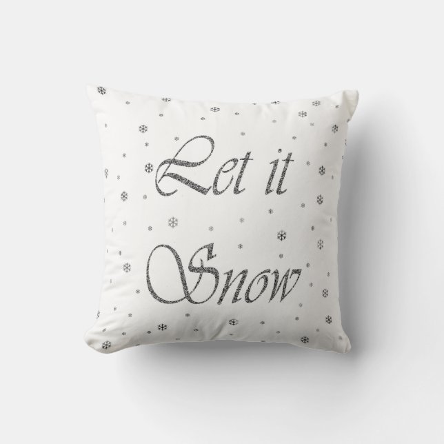 Laissez lui neiger coussin de Noël (Recto)