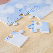 Laissez lui neiger puzzle bleu (Côté)