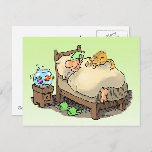 laissez-moi dormir carte postale de longsleeper (Devant / Derrière)