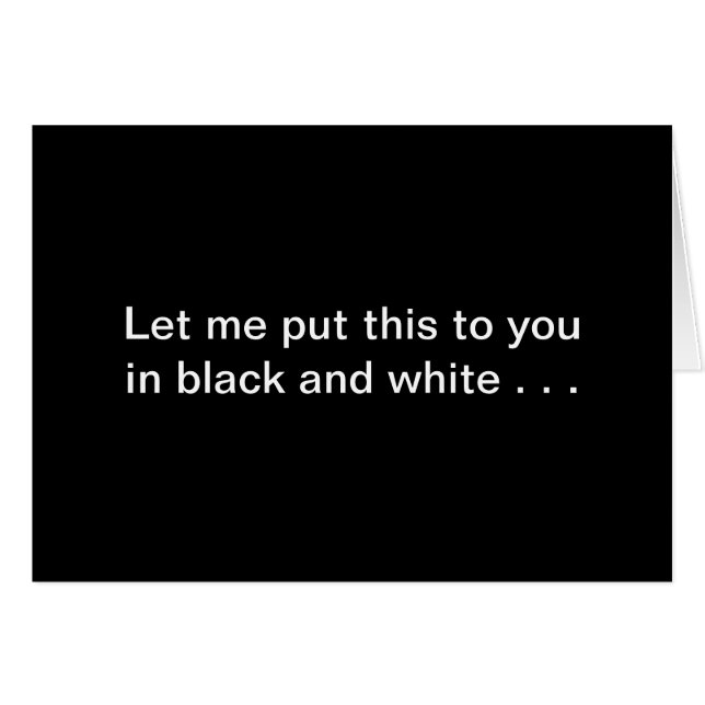 Laissez-moi la seule carte (Devant horizontal)