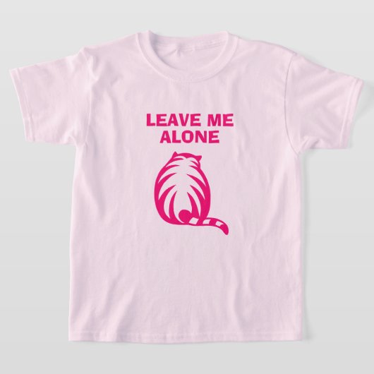 Laissez-moi seul chatte mignonne t-shirt fille ros (Poser)