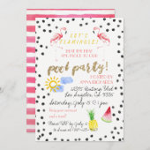 Laissez-nous Flamingle ! Invitation de réception (Devant / Derrière)