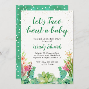 Laissez-nous invitation orientée de baby shower de