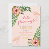 Laissez-nous invitation tropicale de fête (Devant)