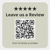 Laissez-nous un autocollant de code QR de révision (Devant)