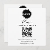 Laissez-nous un commentaire | Code QR Carte de vis (Devant / Derrière)