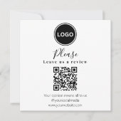 Laissez-nous un commentaire | Code QR Carte de vis (Devant)