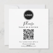 Laissez-nous un commentaire | Code QR Carte de vis (Dos)