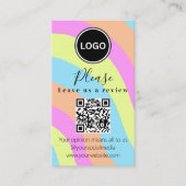 Laissez-nous un commentaire | Code QR Carte de vis (Devant)