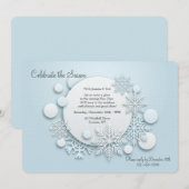 Laissez Tomber la Neige Invitation (Devant / Derrière)