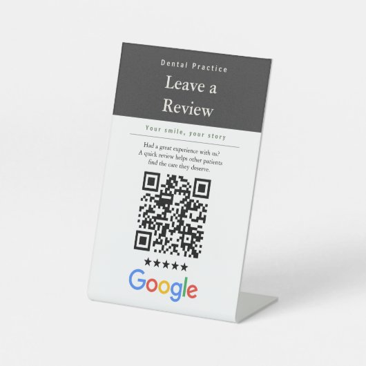 Laissez un avis QR Code Panneau Google Review| Den (Recto)
