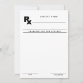 Laissez votre carte de conseil sur la prescription (Devant)