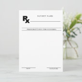 Laissez votre carte de conseil sur la prescription (Debout devant)