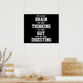 Laissez votre cerveau réfléchir Poster (Cuisine)
