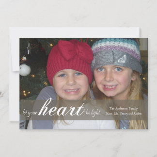 Laissez votre coeur être un Carte photo de ruban l