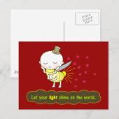 Laissez votre lumière briller sur le monde Carte p (Devant / Derrière)