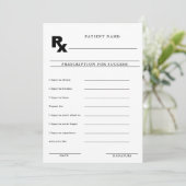 Laissez votre ordonnance pour la carte de conseils (Debout devant)