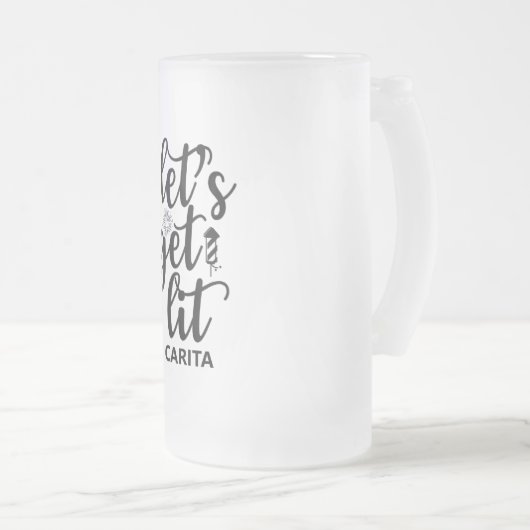 Laissons-nous la Mug Frosted Personnalisée (Devant droit)