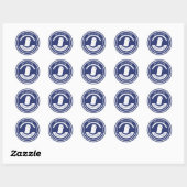 Lait bleu et blanc Étiquette Lait Kosher (Feuille)
