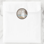 Lait + Cookies Autocollant Anniversaire rayé + Ble (Sac)