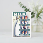 Lait d'affiche WPA vintage pour carte postale sant (Debout devant)