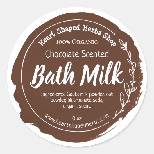 Lait de bain personnalisable Étiquette Entreprise  (Devant)