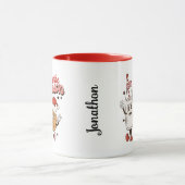 Lait et biscuit amusants Mug de Noël (Centre)