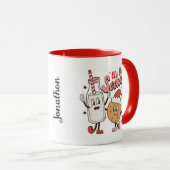 Lait et biscuit amusants Mug de Noël (Devant droit)
