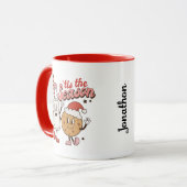 Lait et biscuit amusants Mug de Noël (Devant gauche)