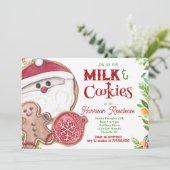Lait et biscuits avec Invitation de la fête de Noë (Debout devant)