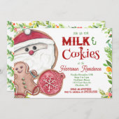 Lait et biscuits avec Invitation de la fête de Noë (Devant / Derrière)