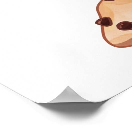 Lait et biscuits Bleu Affiche de bienvenue pour l' (Coin)