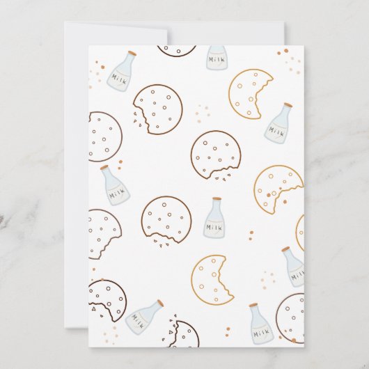 Lait et biscuits Invitation à la fête d'anniversai (Dos)