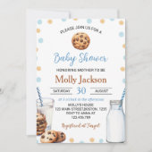 Lait Et Cookies Boy Baby shower Invitation (Devant)
