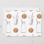 Lait Et Cookies Fille 1er Invitation Anniversaire (Dos)